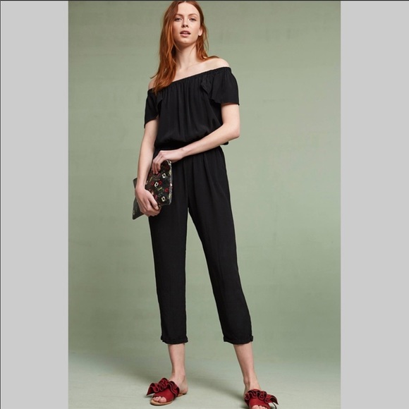 BNWT Anthropologie Nighttide Jumpsuit New Black - Picture 3 of 5
